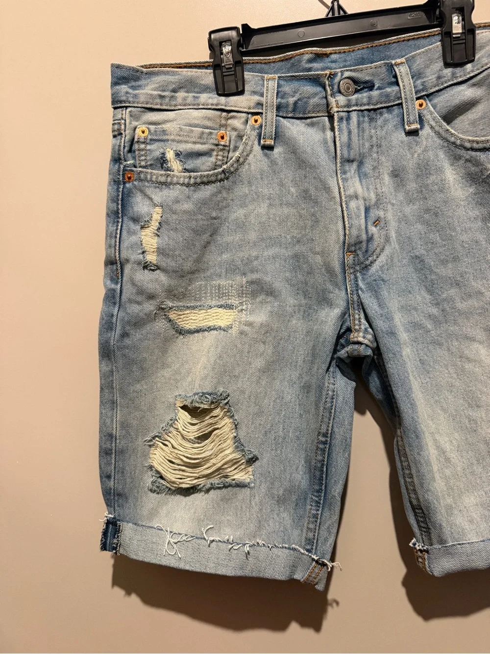 Levi's 🔥 Light Blue Distressed Denim Shorts